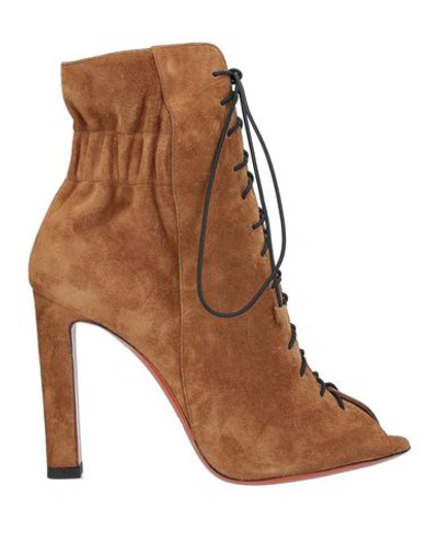 Santoni Ankle Boots In Camel