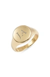 Argento Vivo Personalized Signet Ring In Gold