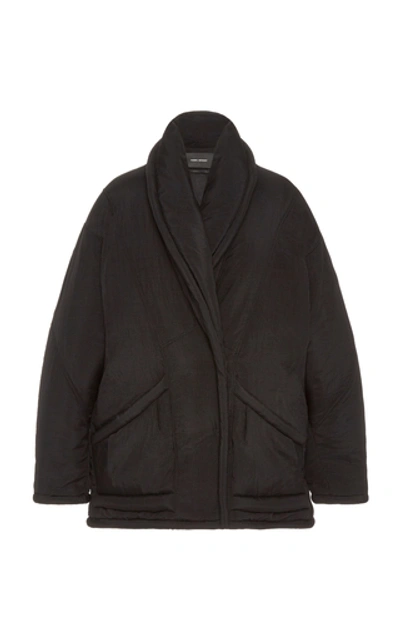 Isabel Marant Boreal Shell Puffer Coat In Black