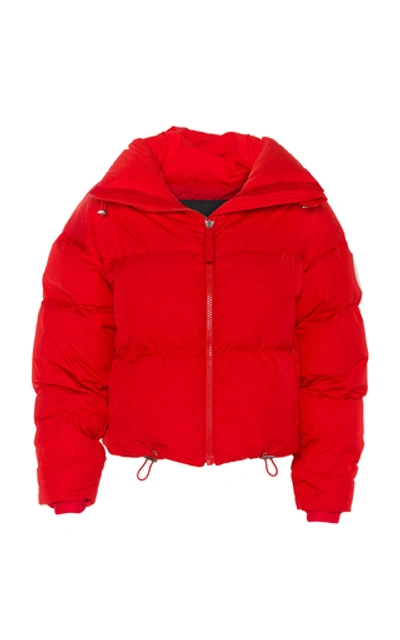 Cordova Mont Blanc Quilted Shell Down Bomber Jacket In Red