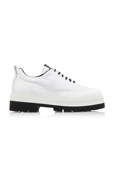 Bally Dickens Two-tone Lug-sole Oxfords In White