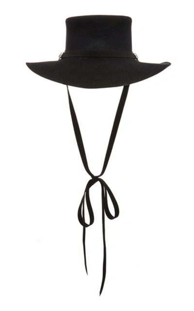 Clyde Longing Gaucho Angora Hat In Black