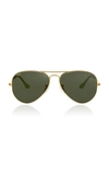 Ray Ban Women's Aviator Metal Sunglasses In Dark Green