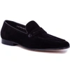 Robert Graham Norris Button Loafer In Black Leather