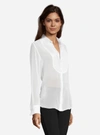 Robert Graham Marina Solid Silk Tuxedo Shirt In White