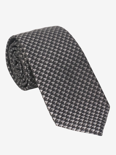 Robert Graham Halen Houndstooth Tie In Black