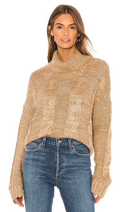 Joa Turtleneck Sweater In Tan