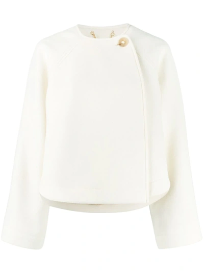 Chloé Single Button Jacket In White