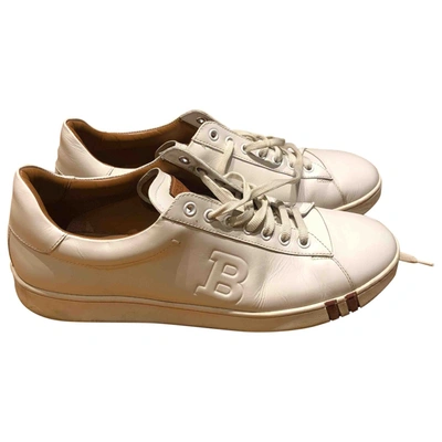 Pre-owned Bally Leather Low Trainers In White