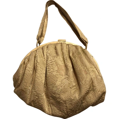 Pre-owned Nicole Farhi Silk Handbag In Yellow
