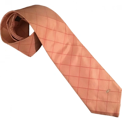 Pre-owned Lacoste Silk Tie In Pink