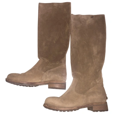 Pre-owned Jimmy Choo Boots In Beige