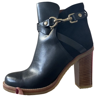 Pre-owned Mulberry Black Leather Ankle Boots