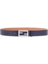 Fendi Baguette Buckle Belt In Blue