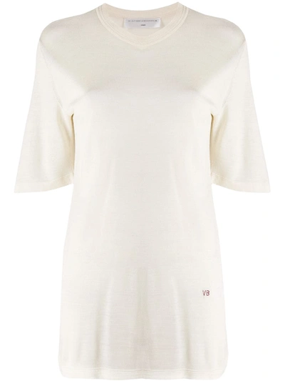 Victoria Beckham Oversized Knitted Top In White