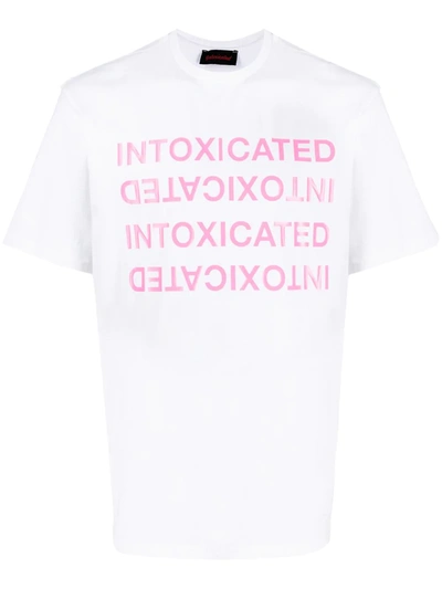 Intoxicated Mirror Logo-print T-shirt In White