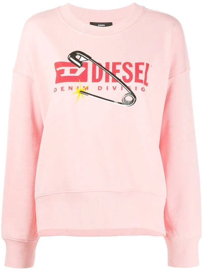 Diesel F-magda-e Relaxed-fit Sweatshirt In Pink