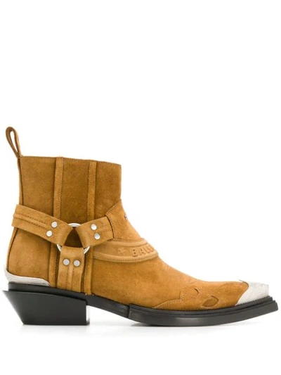 Balenciaga Women's Santiag Harness Suede Western Boots In Light Brown |  ModeSens