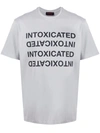 Intoxicated Mirror Logo-print T-shirt In Grey