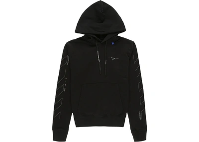Pre-owned Off-white  Diag Unfinished Slim Hoodie Black