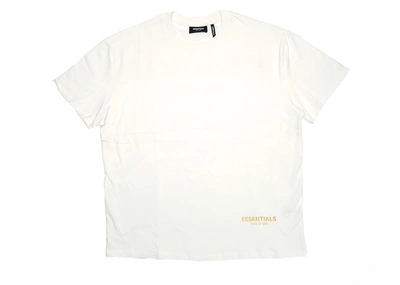 Pre-owned Fear Of God  Essentials Long Beach 3m Boxy T-shirt White