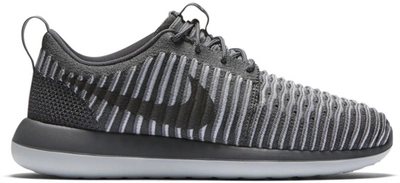 Pre-owned Nike Roshe Two Flyknit Pure Platinum (women's) In Dark Grey/pure Platinum-dark Grey