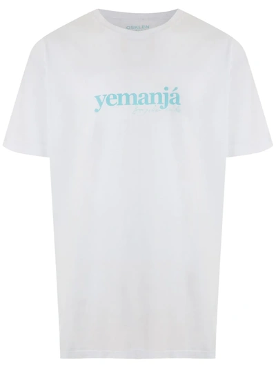 Osklen Stone Yemanja Type Print T-shirt In White