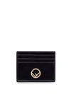 Fendi Logo Plaque Cardholder In Black