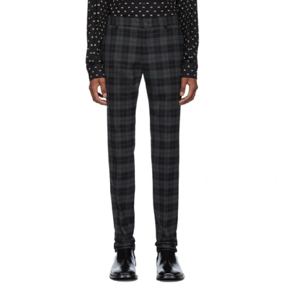 Balenciaga Check Tailored Trousers In 1140 Anth