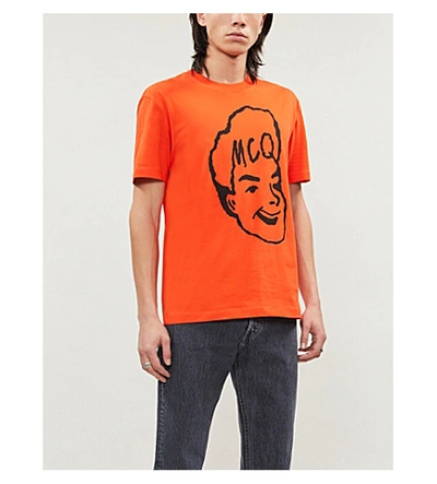 Mcq Tee Shirt Mcqueen Alexander McQueen MCQ Red Swallow T-Shirt