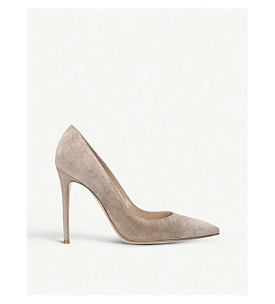 Gianvito Rossi Gianvito 105 Suede Courts In Tan Comb