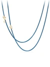 David Yurman Bel Aire Chain Necklace In Acrylic With 14k Yellow Gold Accents In Blue
