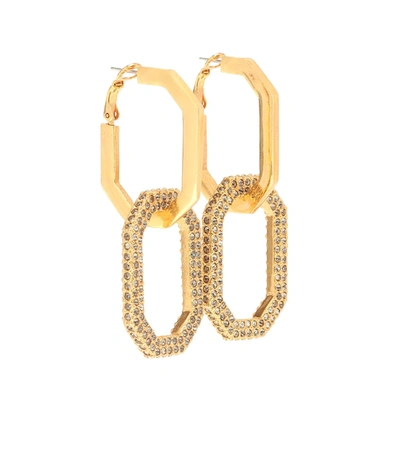 Oscar De La Renta Embellished Link Earrings In Gold