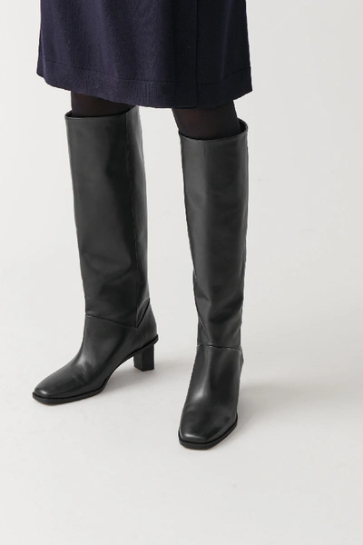 Cos High Leather Boots In Black