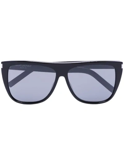 Saint Laurent Black Square Tinted Sunglasses