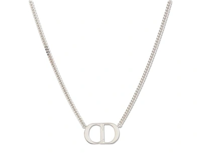 Dior Cd Pendant Silver Necklace In Sterling Silver