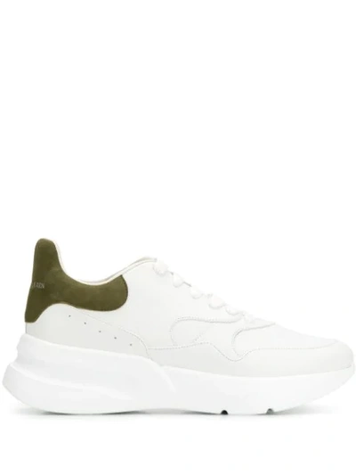 Alexander Mcqueen Raised-sole Low-top Leather Trainers In Green