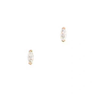 Ariel Gordon Jewelry Marquis Wink Stud Earrings In Yellow Gold/white Diamonds