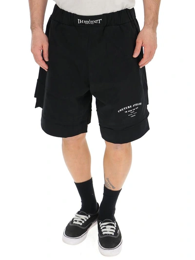 Ih Nom Uh Nit Logo Oversized Shorts In Black