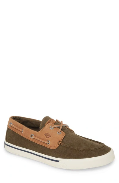 Sperry Bahama Ii Corduroy Boat Shoe In Olive