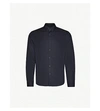 Sandro Classic-fit Cotton-poplin Shirt In Navy Blue
