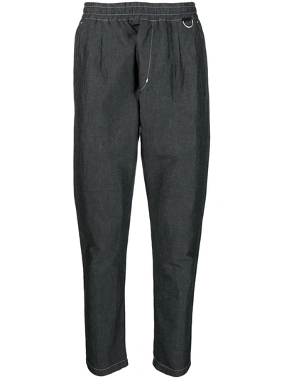 Low Brand Elasticated-waist Chenille-texture Trousers In Grey
