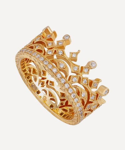 Kojis Diamond Crown Ring In Gold