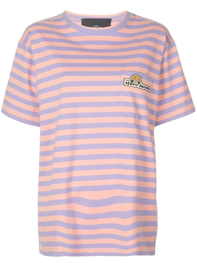 Marc Jacobs Oversized Striped T-shirt In Pink