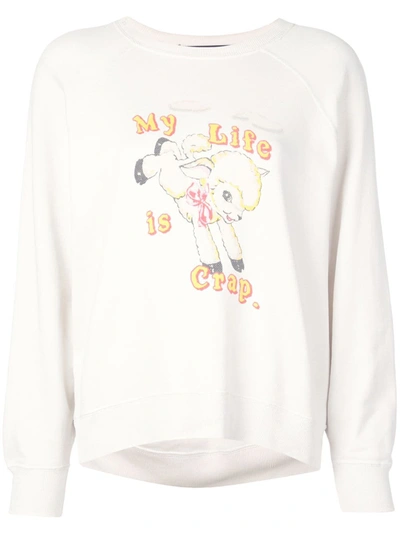Marc Jacobs Off-white Magda Archer Edition 'my Life Is Crap' Sweatshirt In Vintage White