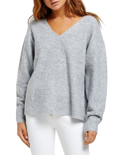 All Fenix Finn V-neck Drop-shoulder Sweater In Gray