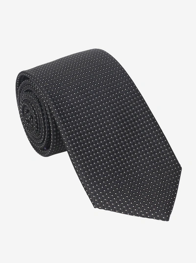 Robert Graham Evie Mini Silk Tie In Charcoal