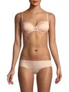 Chantelle Modern Invisible Smooth Custom Fit Convertible Demi Bra In Nude Blush