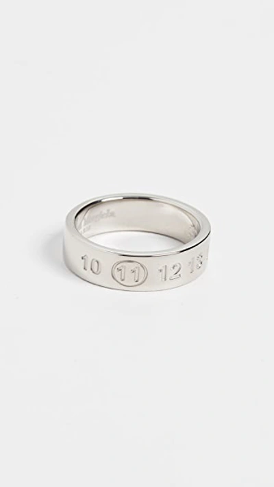 Maison Margiela Smooth Edge Ring In Silver