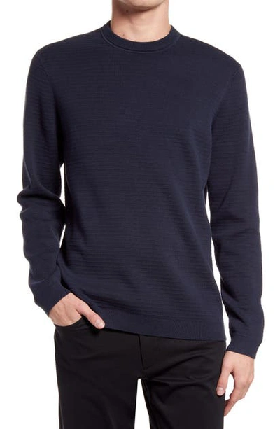 Theory Men's River Crewneck Organic Cotton Sweater In Baltic